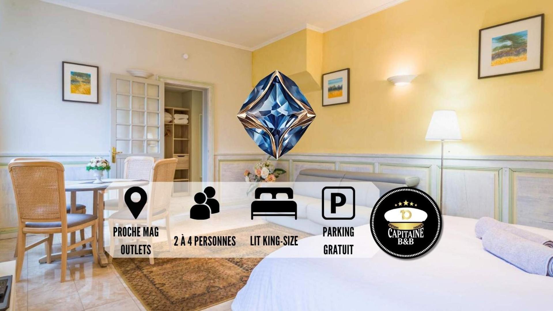 Le Saphir - Confort - Proche Mag Outlet Troyes - Parking Gratuit Пон-Сент-Мари Экстерьер фото